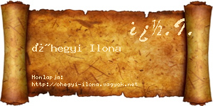 Óhegyi Ilona névjegykártya