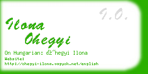 ilona ohegyi business card